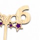 Ξύλινο Cake Topper Μικρόφωνο | Όνομα & Ηλικία | Σετ με Αστέρια